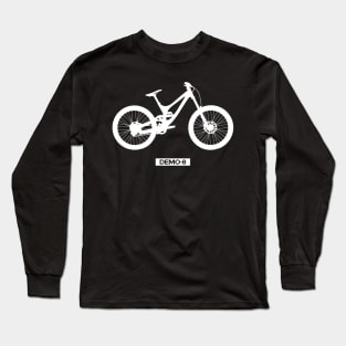 Silhouette of downhill bike. Long Sleeve T-Shirt